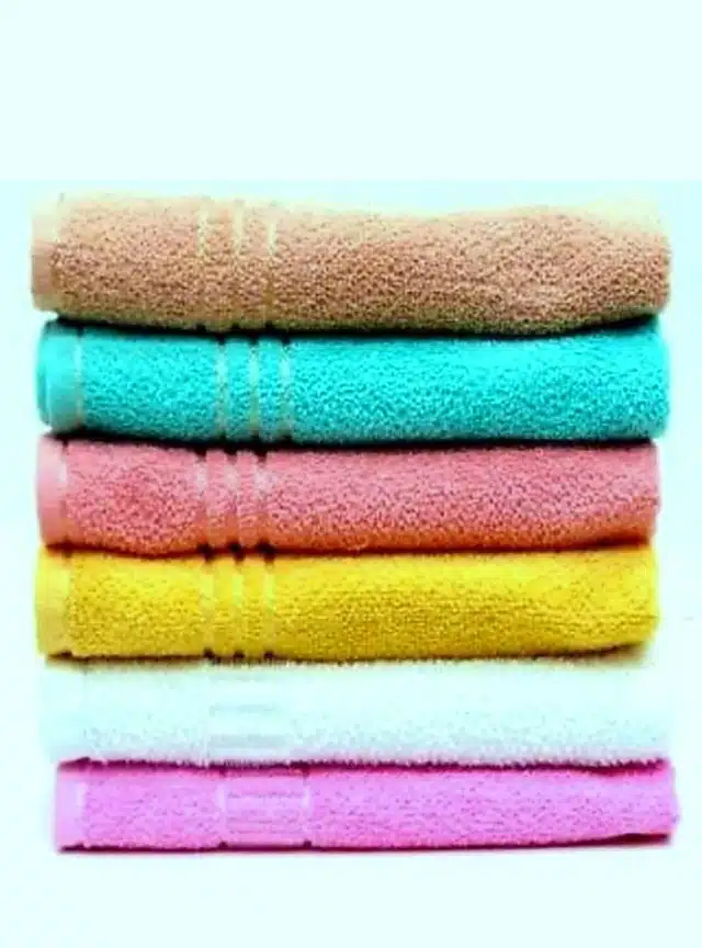 Cotton High Absorbent Antibacterial Hand Towels (Pack of 6) (Multicolor, 12x18 inches)