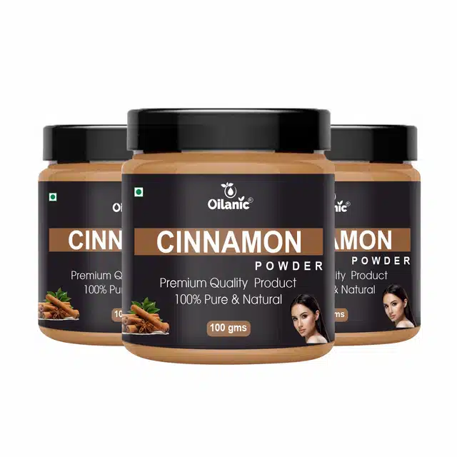 Natural Cinnamon Powder for Skin & Hair (Pack of 3, 100 g)