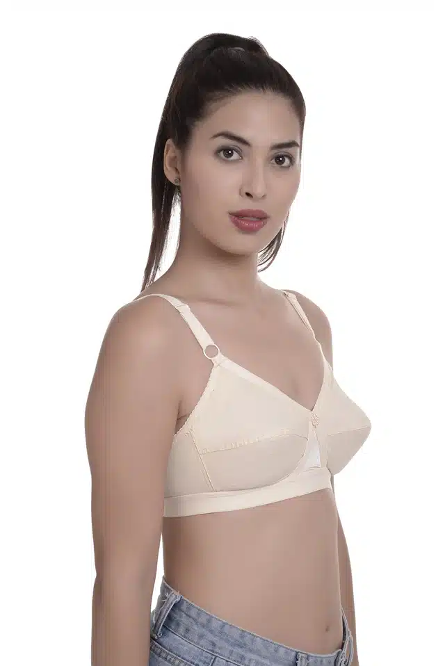Non-wired Bra for Women (Brown, 32)