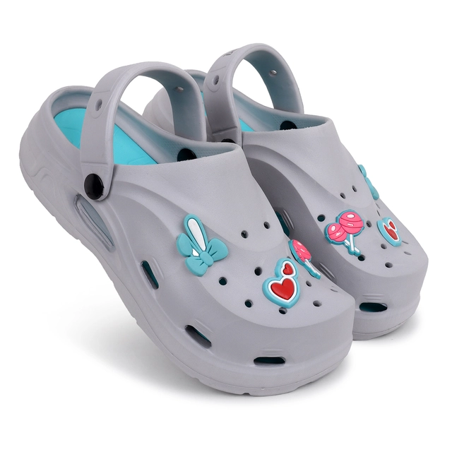 Clogs for Women (Grey, 6)