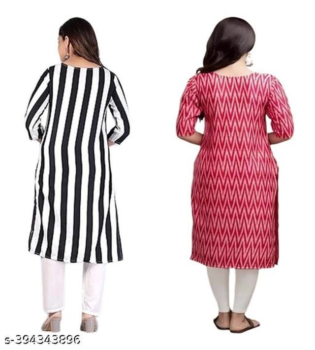 Crepe Kurtis for Women (Multicolor, S) (Pack of 2)