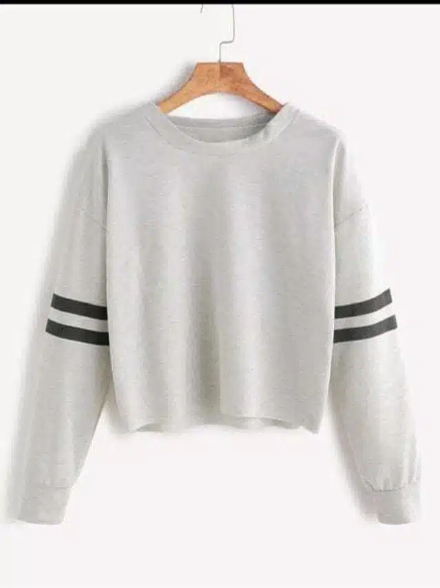 Womens Casual Full Sleeves Top (Grey, XL) (M-08)
