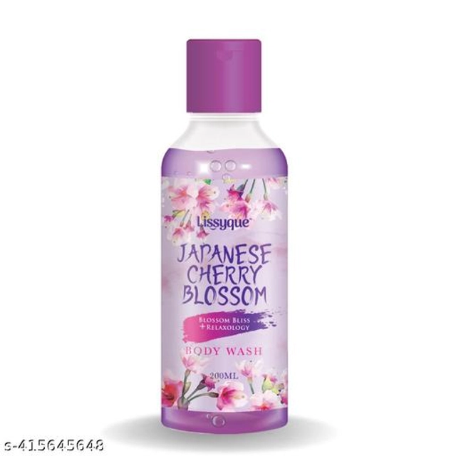  Lissyque Japanese Cherry Blossom Body Wash for Keeps Skin Fresh and Clean, Brightens Skin and Reducing Dark Spots