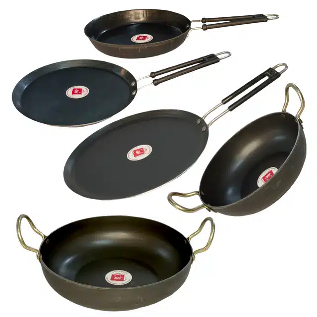 Iron Cookware Cast Iron Kadai Deep Bottom Kadai/Fry Pan/Frying