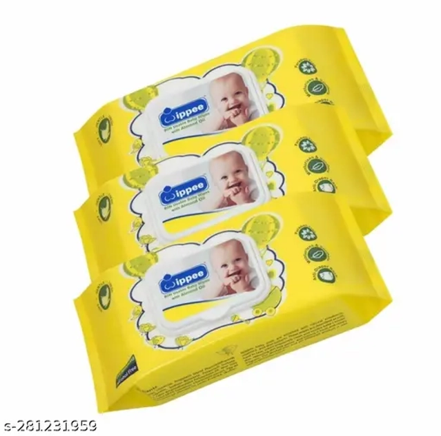 Wippee Premium 80 Pcs Baby Wet Wipes (Pack of 3)