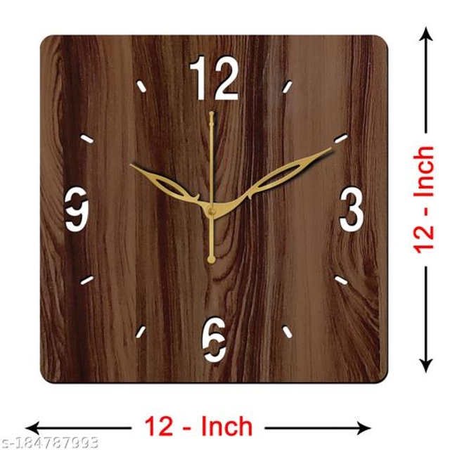 Wooden Wall Clock (Brown)