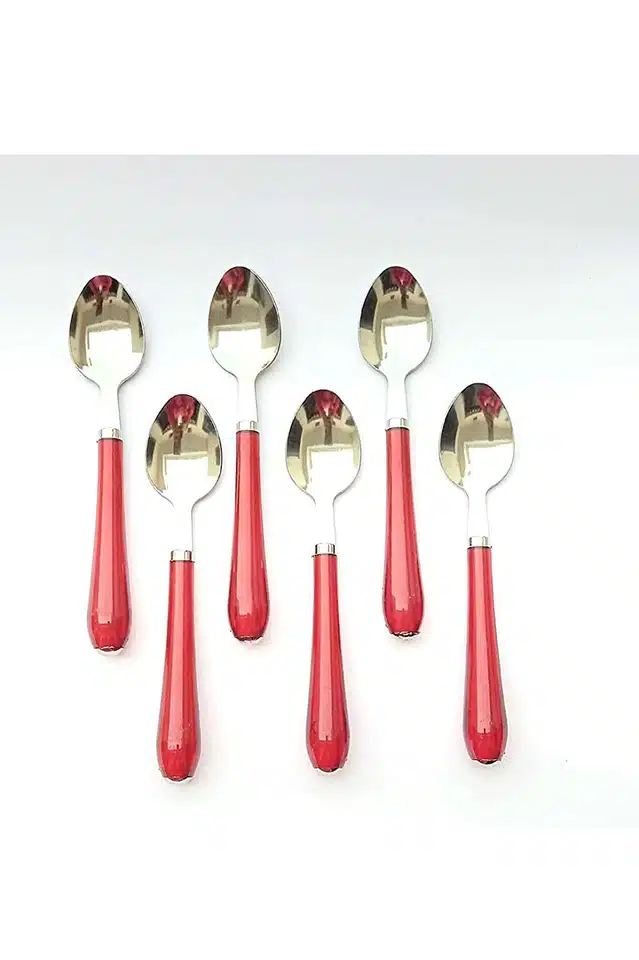 Fancy Spoon Set (Set of 6) (Red) (SS-81)