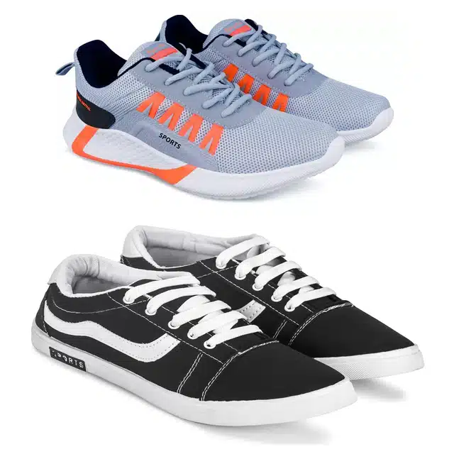 Sport Shoes for Men (Pack of 2) (Multicolor, 10)