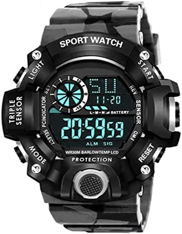 Digital Sports Watch for Men & Boys (Black)