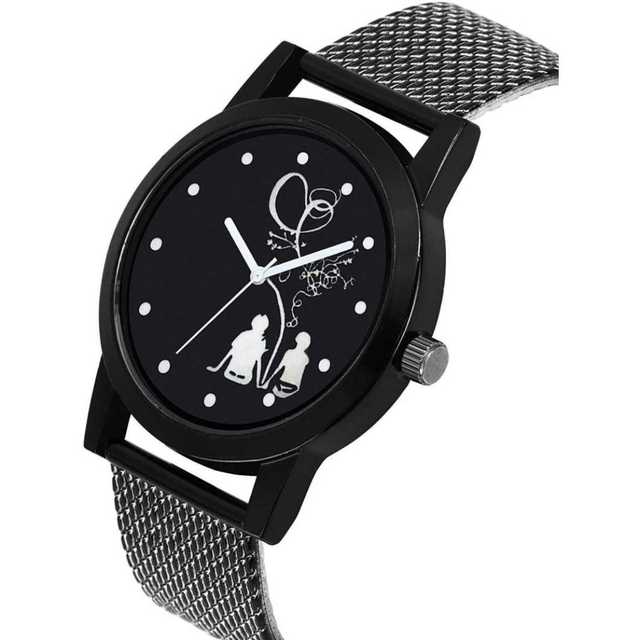 Casual PU Analog Watch For Men (Black) (MP-142)