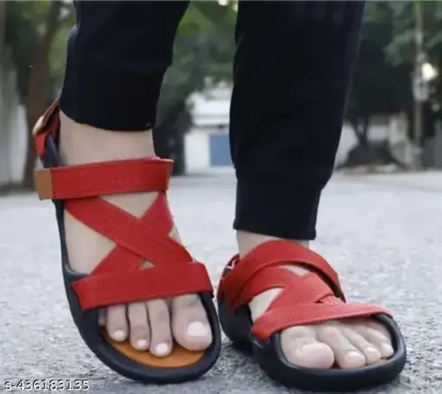 Sandal for Men (Red, 6)