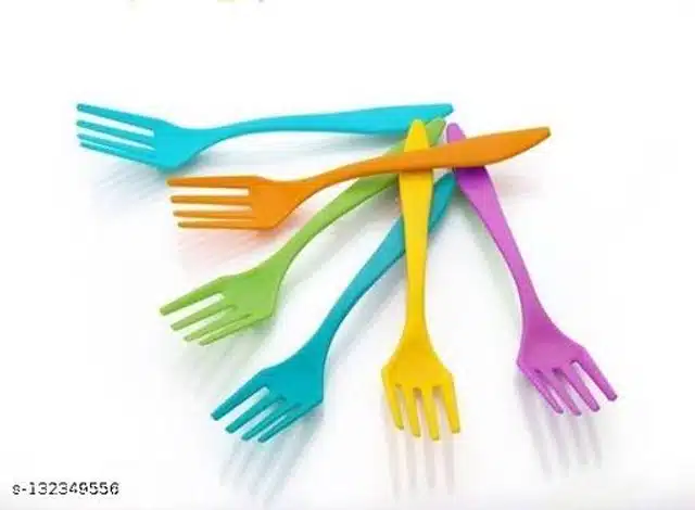 Plastic Forks (Multicolor, Pack of 12)