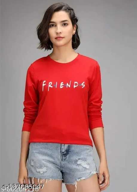 Women's Full Sleeves Sweatshirt (Red, L) (PC-75)