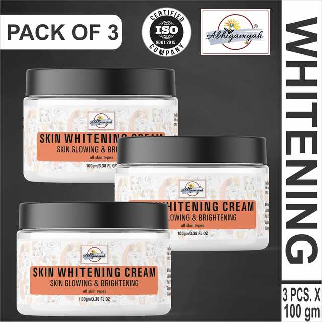 Abhigamyah Skin Whitening And Brightening Face Cream For All Skin Types And Helps Reduce Dark Spots, Blemishes, And Pigmentation (100 g, Pack Of 3) (A-923)
