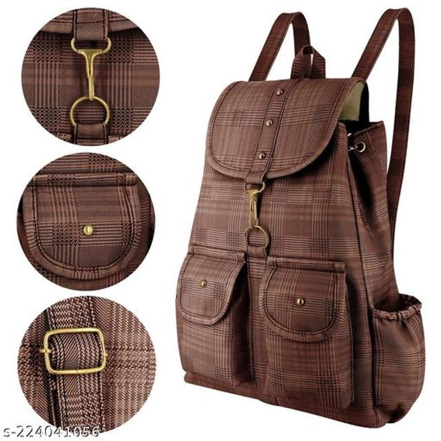 PU Backpack for Women (Brown)