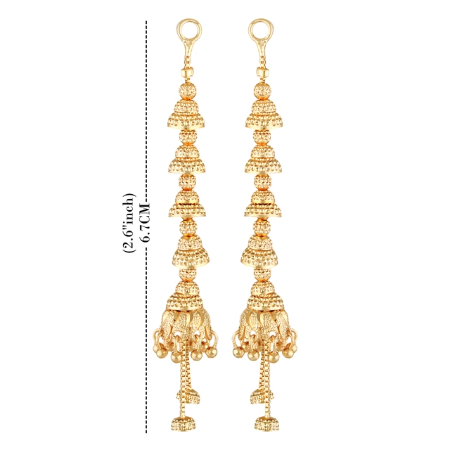 Alloy Earrings for Women & Girls (Gold, Set of 1)