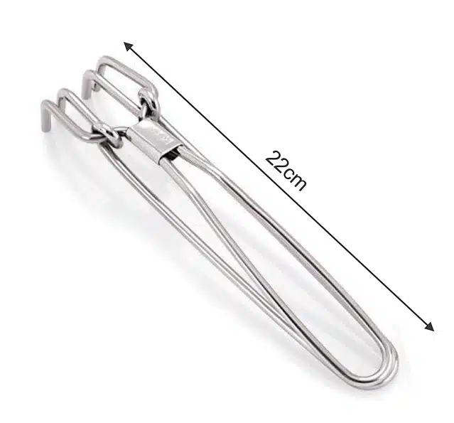 Combo of Stainless Steel Cooking Tongs (Pack of 2, Silver)