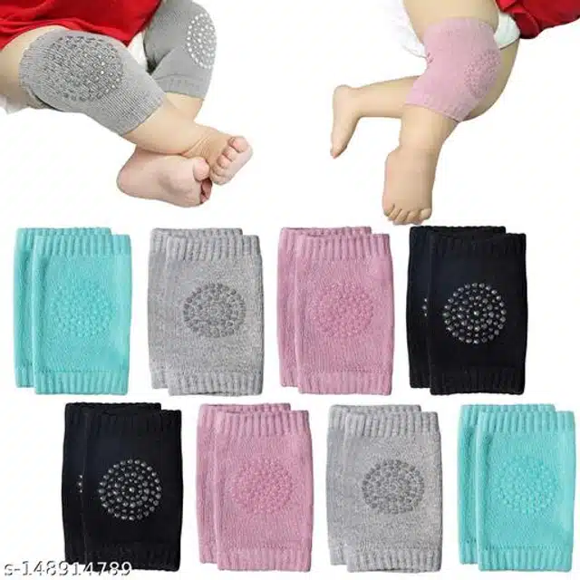 Cotton Anti-Slip Knee Protector Pads for Infants (Sea Green)