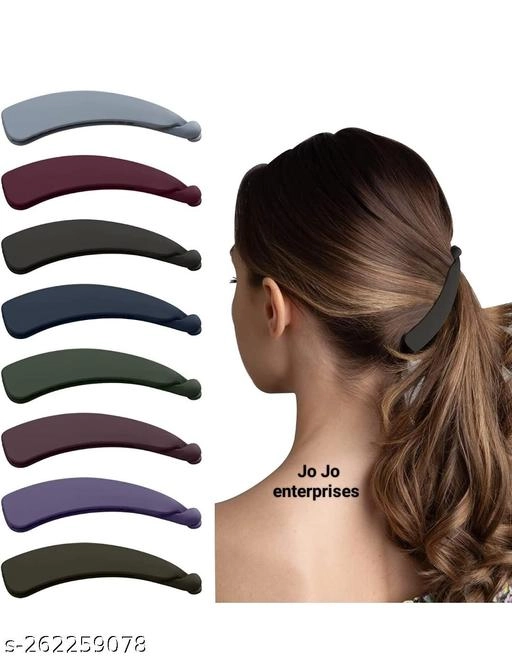 ABS Plastic Hair Clips for Women (Multicolor, Pack of 6)