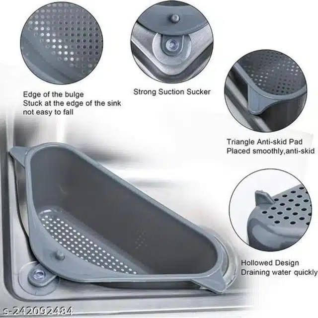 Kitchen Sink Corner Tray (Grey)