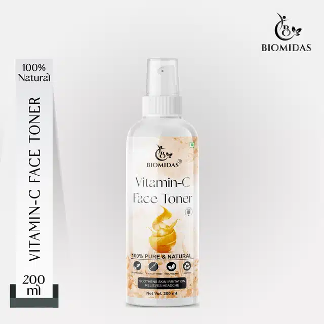 Biomidas Natural Vitamin C Toner for Cleansing & Refreshing Skin (200 ml)