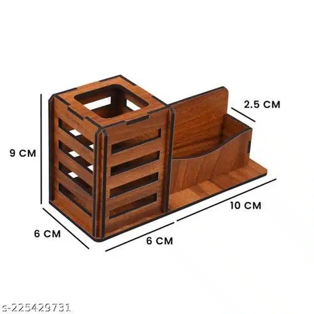 Wooden Pencil Holder (Brown)