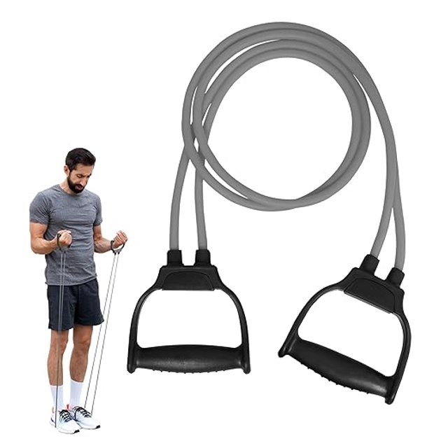 Rubber Resistance Exercise Band for Men & Women (Grey)