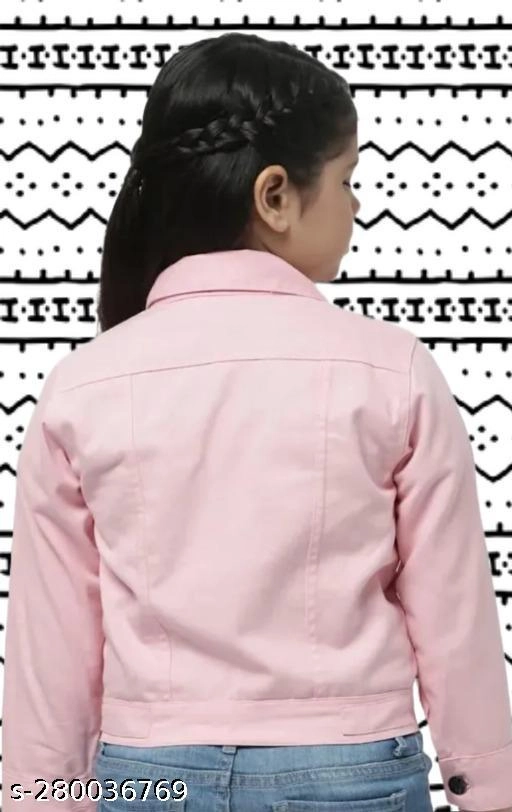 Denim Jacket for Girls (Pink, 5-6 Years)