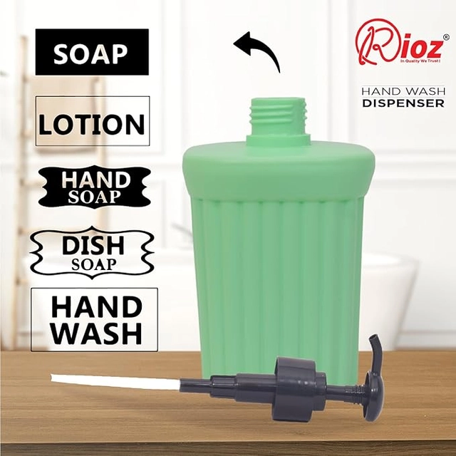 Plastic Hand Wash Dispenser Bottle (Green, 500 ml)