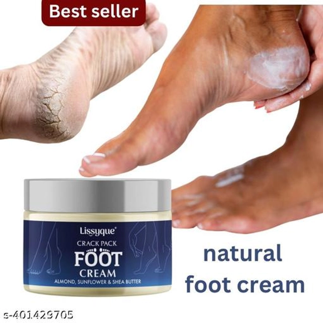  Lissyque Foot Crack Cream Enrich With Almond, Sunflower And Shea Butter For Soft Skin And Remove Foor Crack