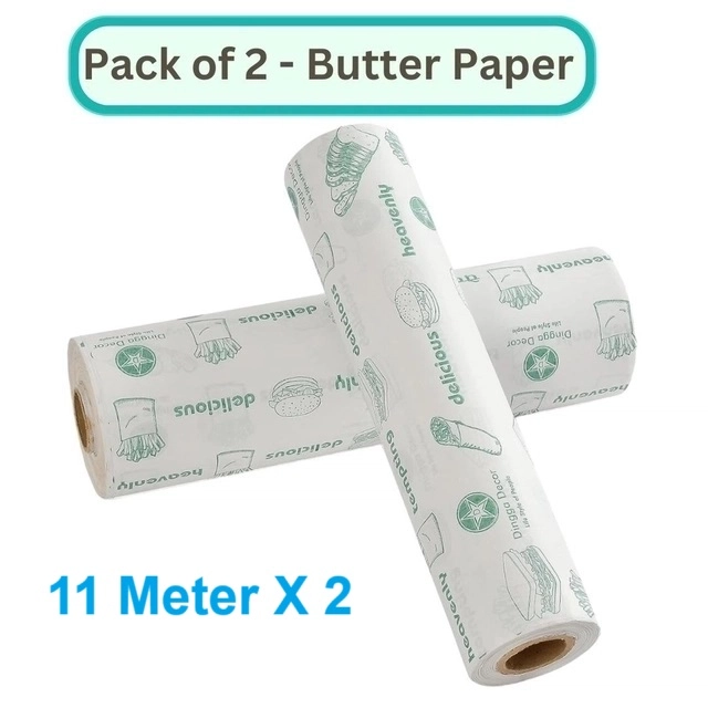 GOOD & MOORE Food Wrapping Butter Paper Roll (11 m, Pack of 2)