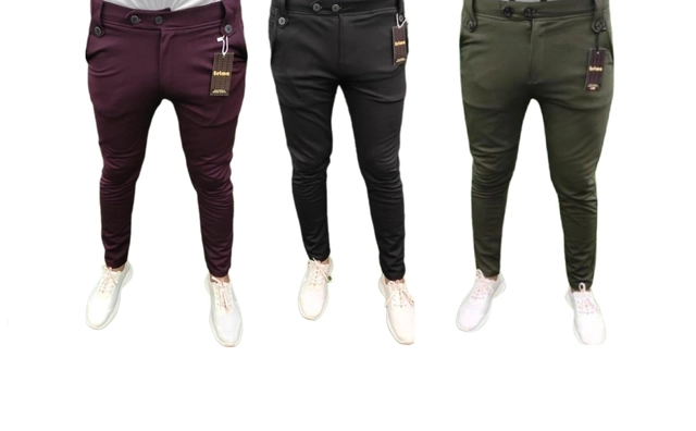 Modal Jogger Fit Trousers for Men (Multicolor, 28) (Pack of 3)