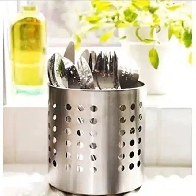 Stainless Steel Cutlery Holder (Silver)