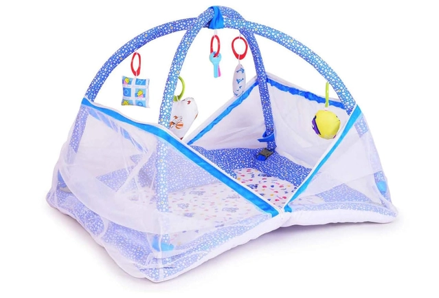 Polyester Baby Mosquito Net Bed (Blue)