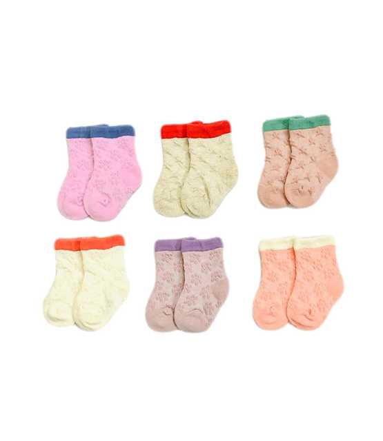 Morado Boys & Girls Cotton Ankle Socks (0-6 Month, Pack of 6) (MO-0078)