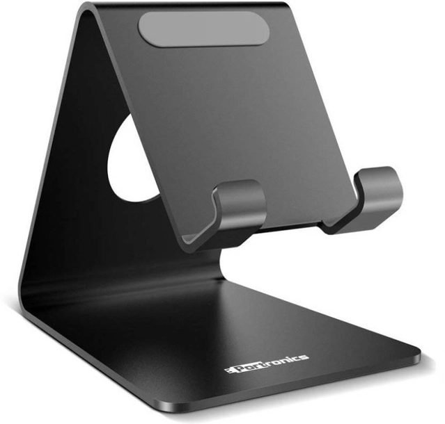 PORTRONICS Por-122 Modesk Universal Mobile Holder (Black, Pack of 1)