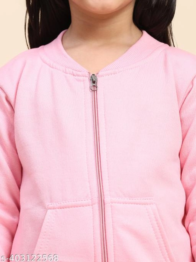 Woolen Solid Clothing Sets for Boys & Girls (Pink, 1-2 Years)