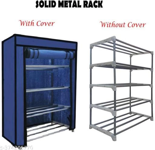 Metal 4 Layer Collapsible Multipurpose Rack (Blue)