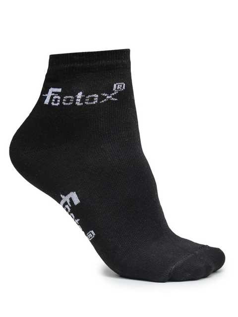 Men's Cotton Quarter Length Socks (Black) (FF-1)