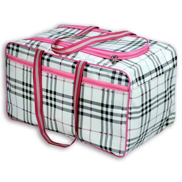 Bagstep Small Travel Bag (White & Pink) (B-15)