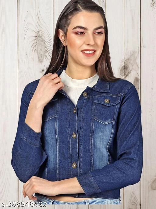 Denim Jacket for Women (Blue, S)