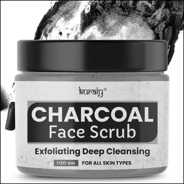 Kuraiy Charcoal Exfoliating Deep Cleansing Face Scrub (100 g)