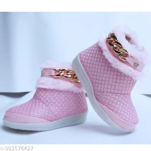 Boots for Girls (Pink, 6-9 Months)