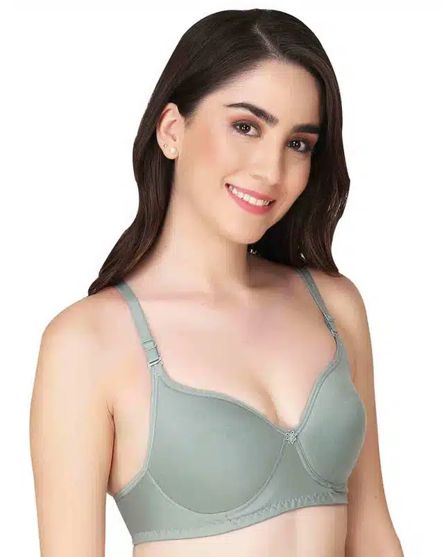 Non-wired Bra for Women (Green, 40)