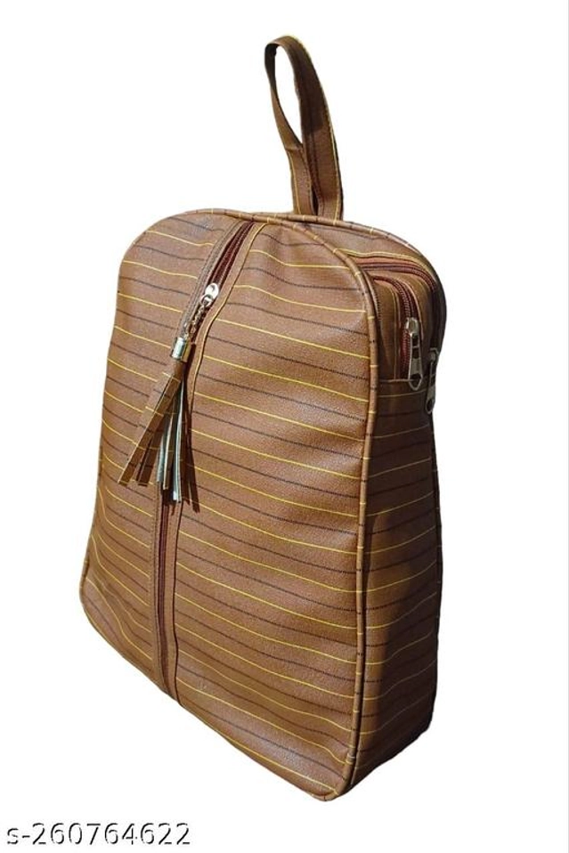 PU Backpack for Women (Tan)