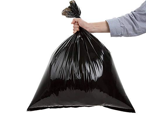 Polyethylene Disposable 30 Pcs Garbage Bags for Kitchen (Black, 19x21 inches) (Set of 2)