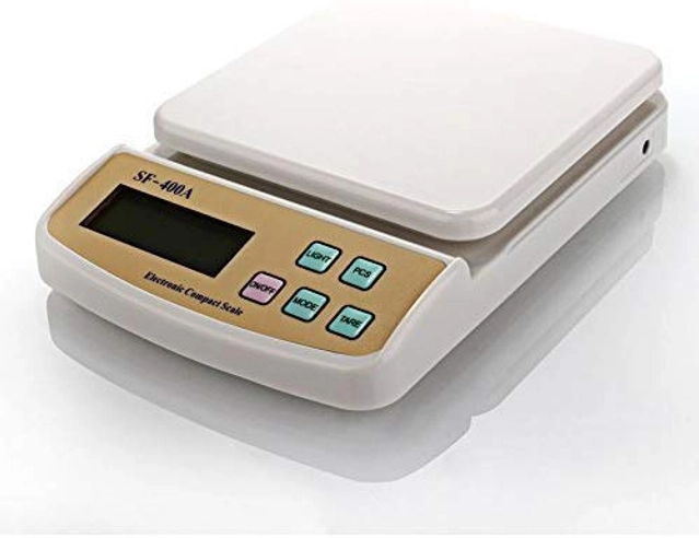 Plastic Digital Weight Machine for Kitchen (White)