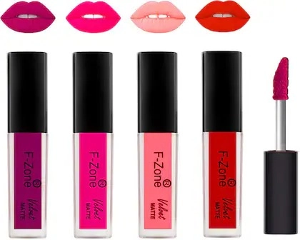 Matte Long Stay Liquid Lipsticks for Women Lipstick (Multicolor, Set of 4)