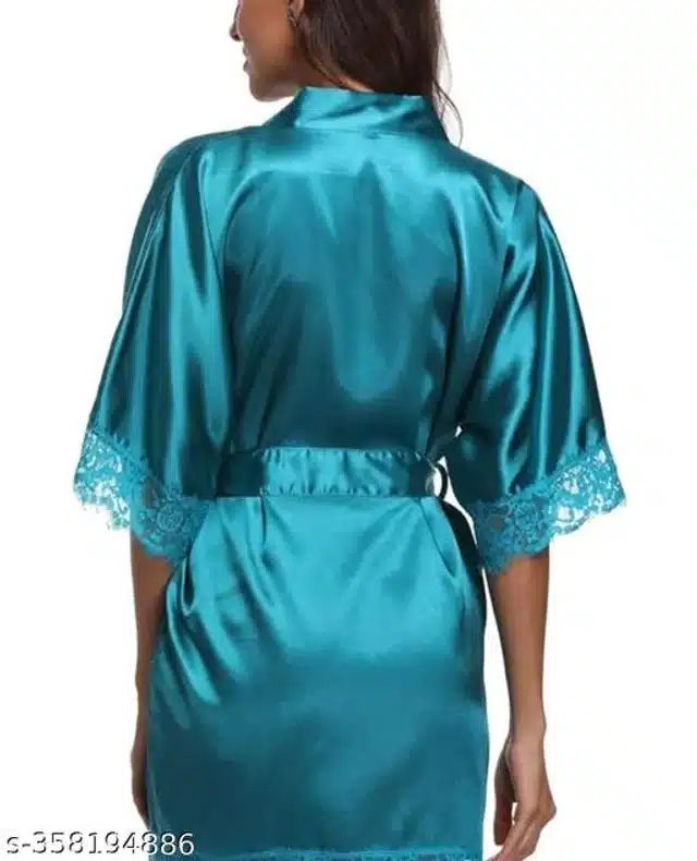 Bathrobe for Women (Teal, M)