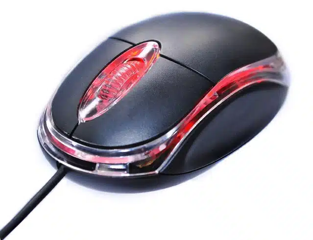 Plastic Optical Wired Mouse for Computer (Black)